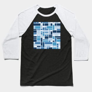 Blue geometric pattern Baseball T-Shirt